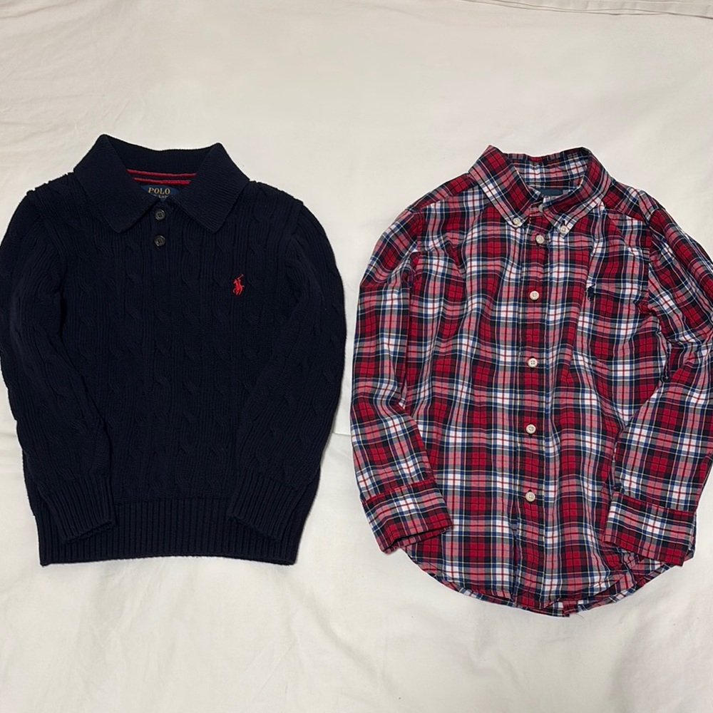 Polo by Ralph Lauren Blue and Red Sweater Collection